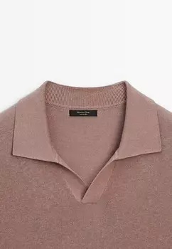 Рубашка поло SHORT SLEEVE Massimo Dutti, светло-розовый