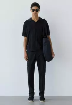 Рубашка поло SHORT SLEEVE Massimo Dutti, темно-синий