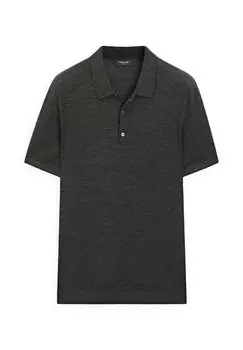 Рубашка поло SHORT SLEEVE Massimo Dutti, темно-серый