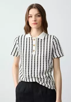Рубашка поло SHORT SLEEVE PATTERNED COLLAR Jimmy Key, черный