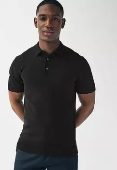 Рубашка-поло SHORT SLEEVE REGULAR FIT Next, цвет black