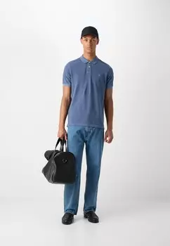 Рубашка поло SHORT SLEEVE SLITS AT HEM Marc O'Polo, синий