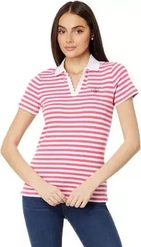 Рубашка-поло Short Sleeve Striped Johnny Collar Polo Tommy Hilfiger, цвет Rosette Multi