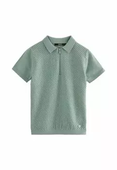 Рубашка-поло SHORT SLEEVED BUBBLE TEXTURE-REGULAR FIT Next, цвет minerals