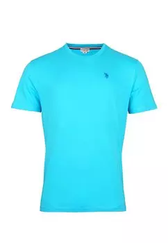 Рубашка-поло Shortsleeve R-Neck U.S. Polo Assn., бирюзовый