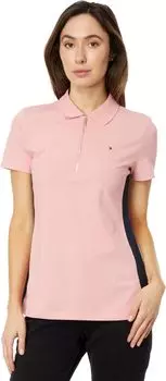 Рубашка-поло Side Pannel Zip Polo Tommy Hilfiger, цвет Bridal Rose