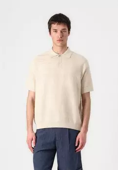 Рубашка поло SLHFOAM RELAXED STRUCTURE Selected Homme, бежевый