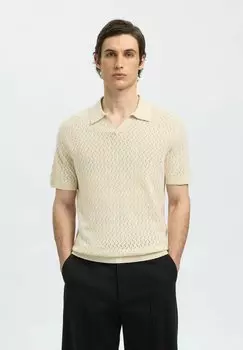 Рубашка поло SLHLINO Selected Homme, белый