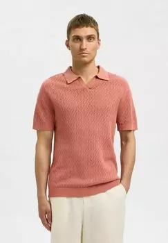 Рубашка поло SLHLINO Selected Homme, светло-розовый