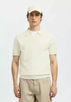 Рубашка поло SLHTELLER Selected Homme, кремовый