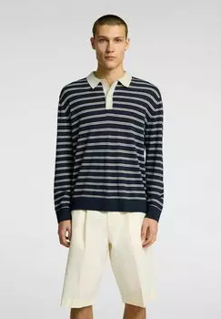 Рубашка поло SLHTRAY RELAXED - Long sleeved top Selected Homme, синий