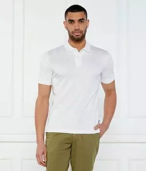 Рубашка поло Slim fit Boss, белый