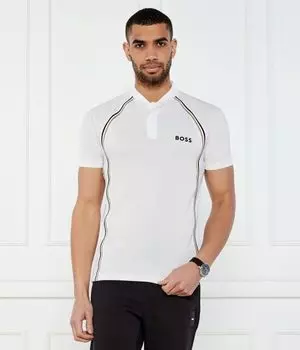 Рубашка поло Slim fit Boss Green, белый
