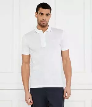 Рубашка поло Slim fit Boss Green, белый