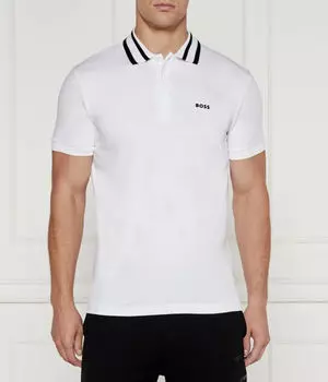 Рубашка поло Slim fit Boss Green, белый