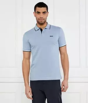 Рубашка поло Slim fit Boss Green, синий