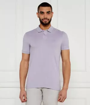 Рубашка поло Slim fit Boss Orange, лавандовый
