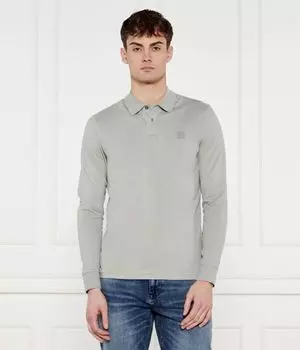 Рубашка поло Slim fit Boss Orange, серый