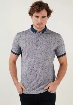 Рубашка-поло Slim Fit Buratti, темно-синяя