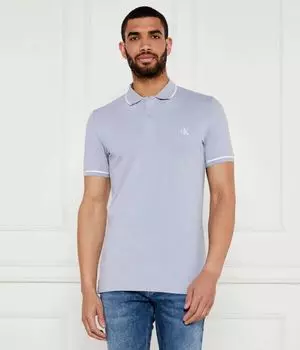 Рубашка поло Slim fit Calvin Klein Jeans, лавандовый