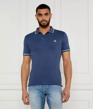 Рубашка поло Slim fit Calvin Klein Jeans, синий