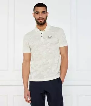 Рубашка поло Slim fit Ea7, бежевый