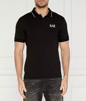 Рубашка поло Slim fit Ea7, черный