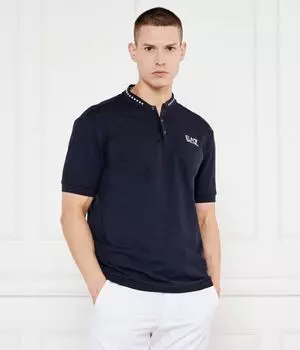 Рубашка поло Slim fit Ea7, синий