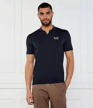Рубашка поло Slim fit Ea7, синий
