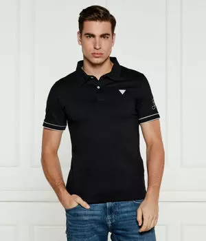 Рубашка поло Slim fit Guess Jeans, черный