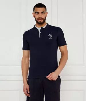 Рубашка поло Slim fit Guess Jeans, синий