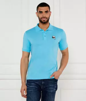 Рубашка поло Slim fit Karl Lagerfeld, синий
