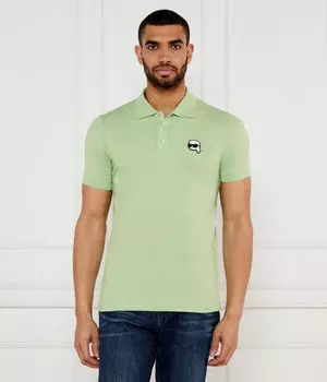 Рубашка поло Slim fit Karl Lagerfeld, зеленый