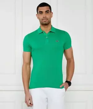 Рубашка поло Slim fit Lacoste, зеленый