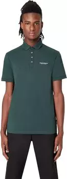 Рубашка-поло Slim Fit Milano/New York Logo Polo Armani Exchange, цвет Green Gables