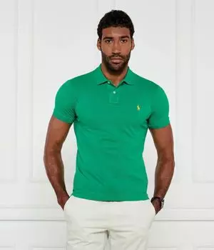 Рубашка поло Slim fit Polo Ralph Lauren, зеленый