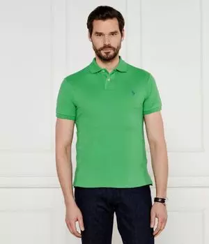 Рубашка поло Slim fit Polo Ralph Lauren, зеленый