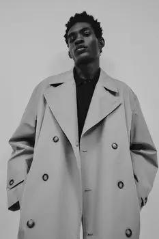 Рубашка-поло slim fit с вафлями H&M, черный