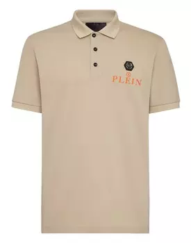 Рубашка-поло Slim Fit SS Philipp Plein, бежевый