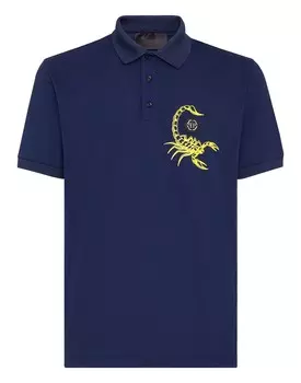 Рубашка-поло Slim Fit SS Скорпион Philipp Plein, цвет Middle Blue