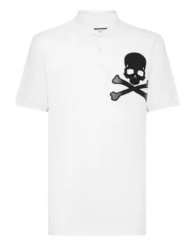 Рубашка-поло Slim Fit SS Skull Philipp Plein, белый