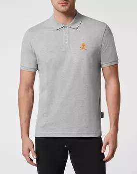 Рубашка-поло Slim Fit SS Skull Philipp Plein, серый
