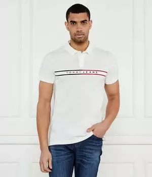 Рубашка поло Slim fit Tommy Jeans, белый