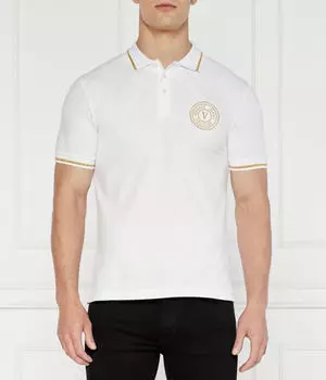 Рубашка поло Slim fit Versace Jeans Couture, белый