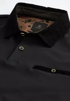 Рубашка-поло Smart Collar Next, черная флокированная