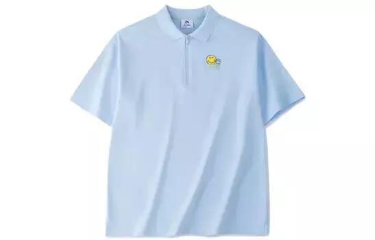 Рубашка поло Smileyworld X SmileyWorld Co-brand Unisex Cloud Blue Anta, цвет Cloud Blue