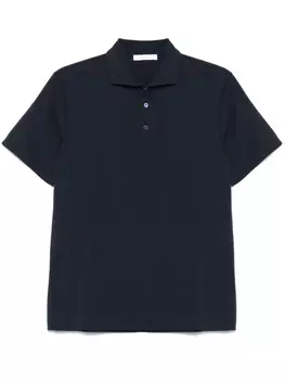 Рубашка поло со срезанным воротником Cruciani, синий