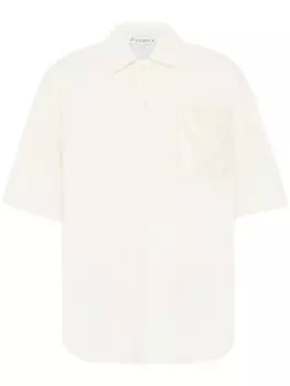 Рубашка поло со стеганым карманом JW Anderson, белый