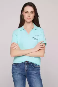 Рубашка-поло SOCCX с эластаном, синий