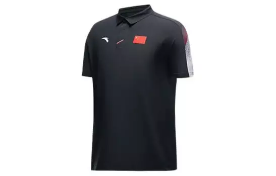 Рубашка поло Sports Life Collection унисекс, черная Anta, черный